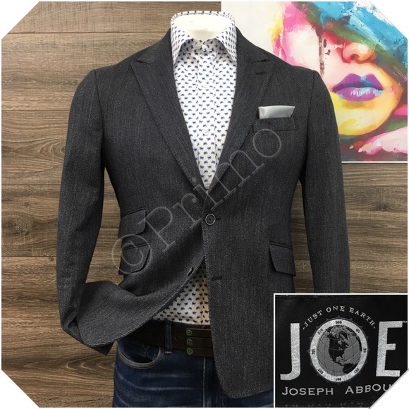 JOSEPH ABBOUD Mens Cotton Blazer Sport Coat Casual Jacket 40R Slim Fit Suit
